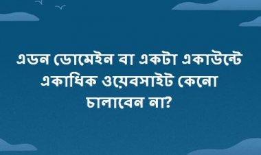 এডন ডোমেইন বা একটা একাউন্টে কেনো চালাবেন না?