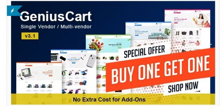 GeniusCart - Single or Multi vendor Ecommerce System with Physical and Digital Product Marketplace