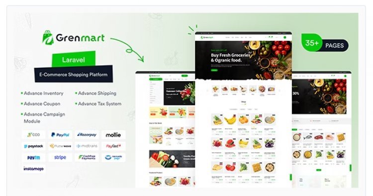Grenmart – Organic & Grocery Laravel eCommerce