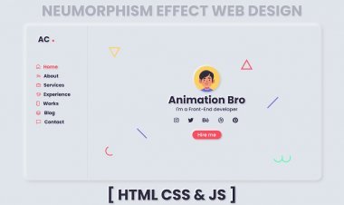 Personal Portfolio Website Design Using HTML CSS & JS | Personal Portfolio Neumorphism CSS Effect
